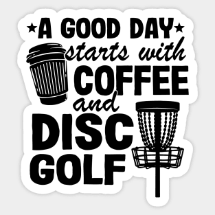 Funny Disc Golf Quotes Coffee & Disc Golf Gift Sticker